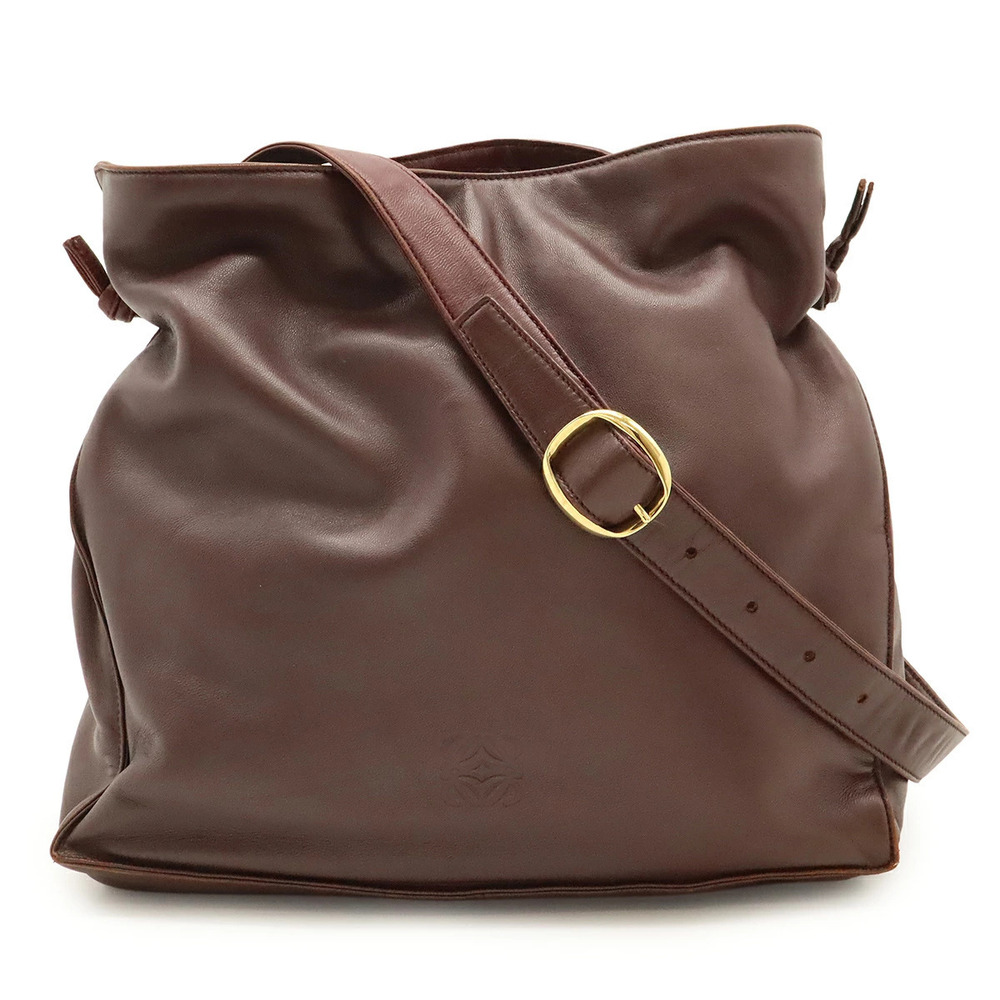 Loewe Anagram Crossbody Bag Nappa Leather Bordeaux Purple